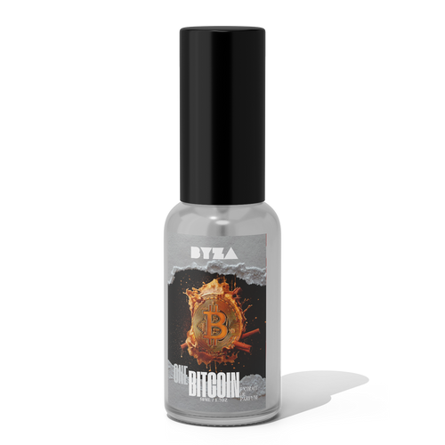 BYZA One Bitcoin fragrance bottle