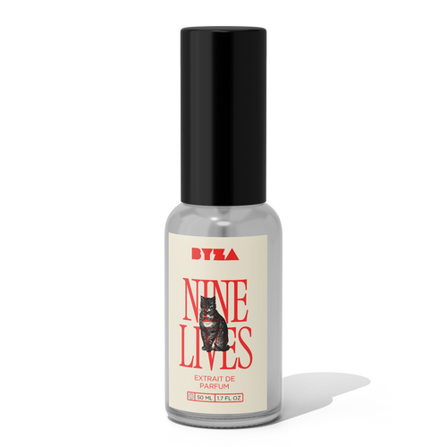 BYZA Nine Lives fragrance bottle