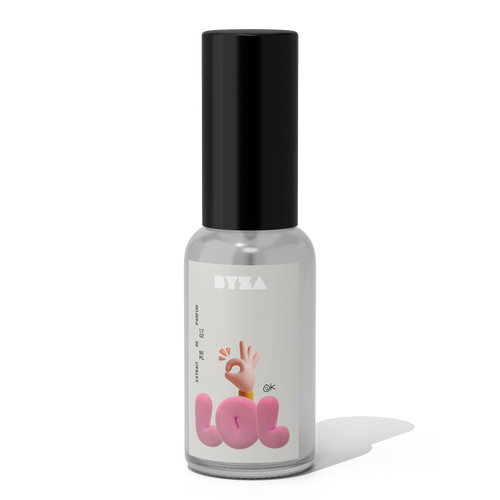 BYZA OK LOL fragrance bottle