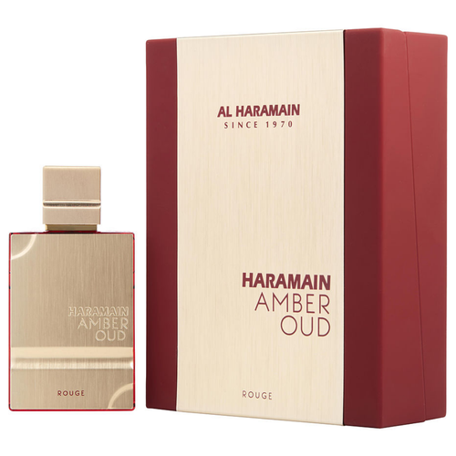 Al Haramain Amber Oud Rouge Eau de Parfum 60 mL bottle and box